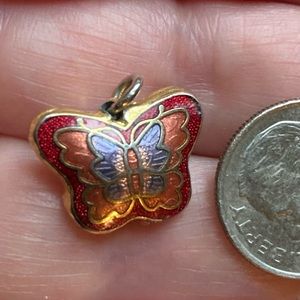 Cloisonné Art Enamel Butterfly Pendant